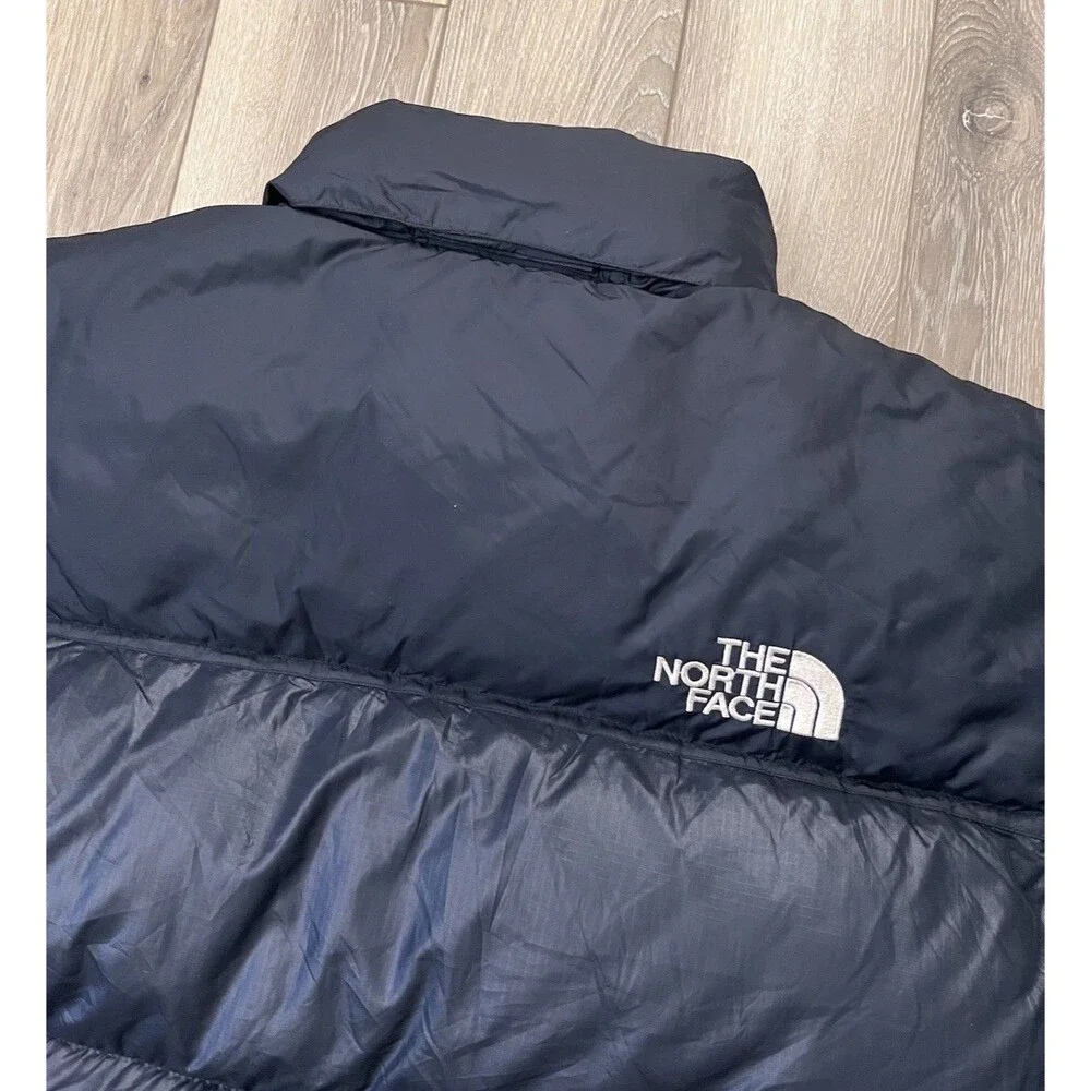 The North Face 700 Down Black Puffer Jacket Full Zip Pockets Men's Sz Large